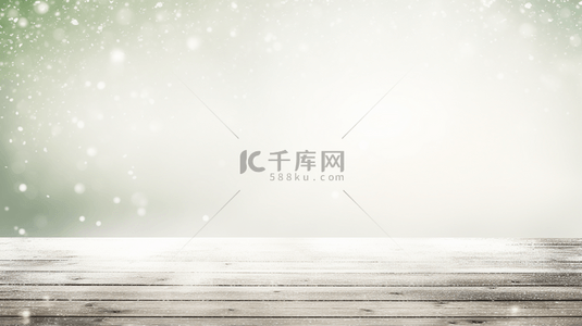 清新雪背景图片_清新冬天雪雾电商木板展台木展板