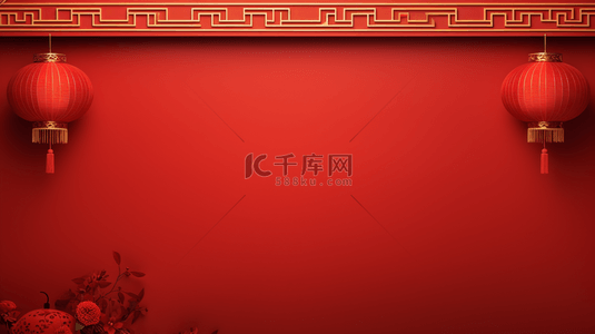 中国红灯笼装饰简约背景14