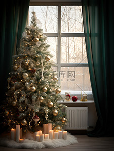 圣诞气氛的房间圣诞树4