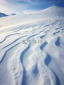 白雪恺恺的雪山冬天美景8