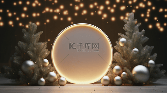 星光圣诞树背景图片_圣诞装饰圆形展示框背景11