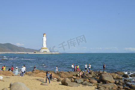 南海诸岛摄影照片_海南三亚南海观音像