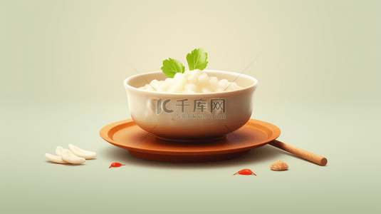 米粥背景图片_一碗美味的八宝粥C4D背景8