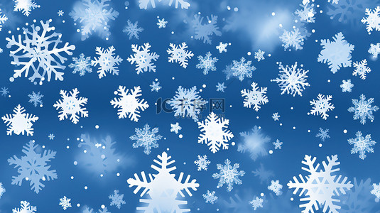 冬季雪花背景图片_冬季雪花的无缝图案2