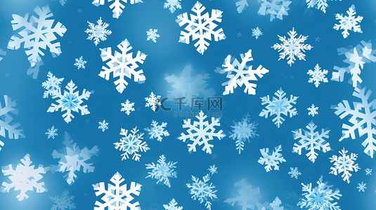 冬天背景图片_冬季雪花的无缝图案14