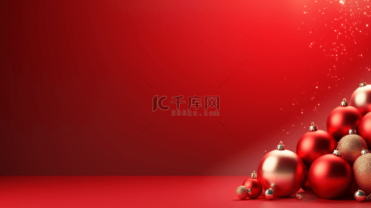 彩色圣诞球装饰简约圣诞节背景14