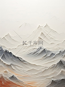 抽象山脉浮雕质感画4