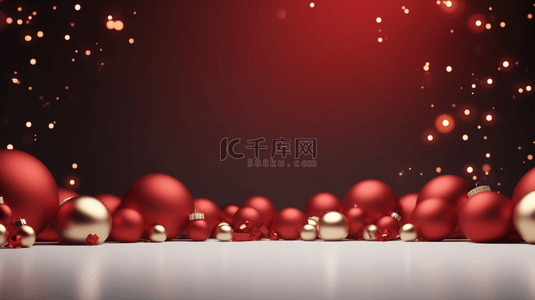 彩色圣诞球装饰简约圣诞节背景8