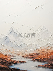 抽象山脉浮雕质感画15