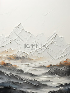 抽象山脉浮雕质感画10