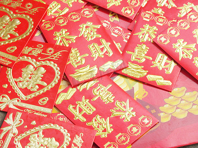中国元素素材摄影照片_春节红包红包素材