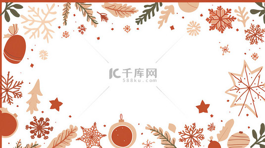 可爱圣诞树背景图片_圣诞元素可爱的边框11