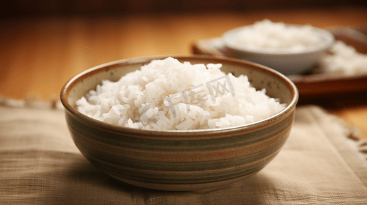香喷喷的大米摄影照片_新鲜出锅香喷喷的米饭