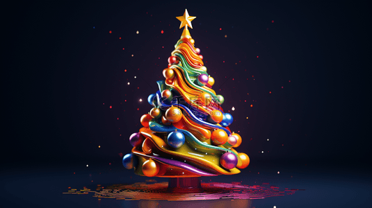 3D立体创意圣诞树背景27