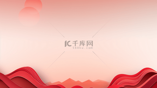 红色起伏曲线简约背景17