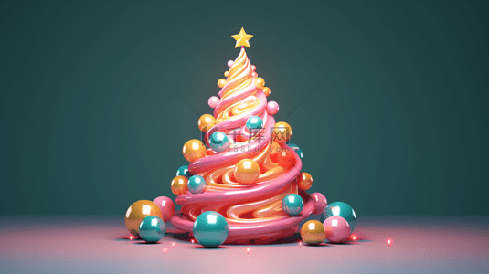 3D立体创意圣诞树背景30