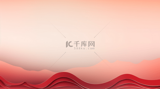 春节大气中国红背景图片_红色起伏曲线简约背景6