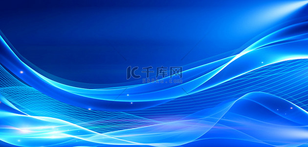 动感蓝色科技背景背景图片_科技光感线条蓝色商务背景