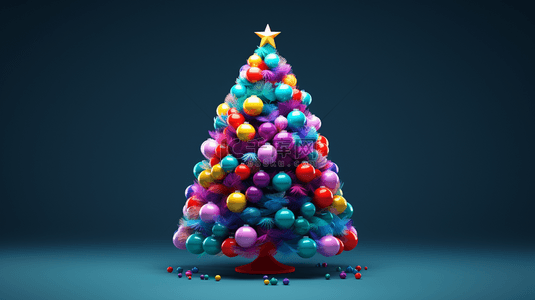 3d立体创意背景图片_3D立体创意圣诞树背景2