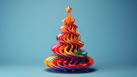 3d立体创意背景图片_3D立体创意圣诞树背景9