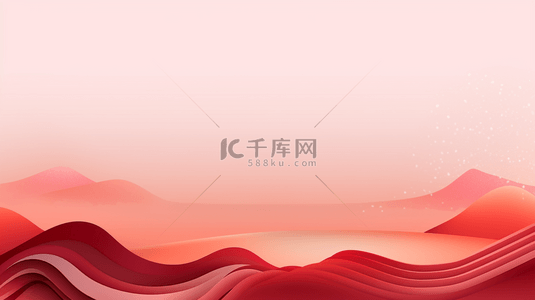春节大气中国红背景图片_红色起伏曲线简约背景33