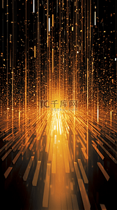 金点光效背景图片_金色粒子光效金奢光线年会背景