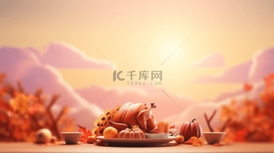 丰盛美食创意背景1