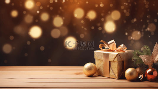 圣诞星星背景图片_现代感礼物盒简约创意背景19