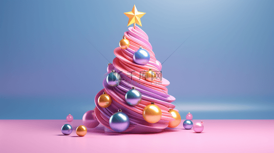 3D立体创意圣诞树背景22