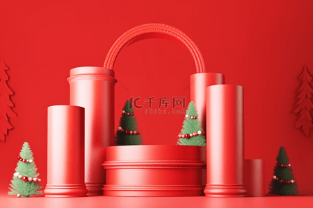 新年背景图片_圣诞节红色背景新年元素