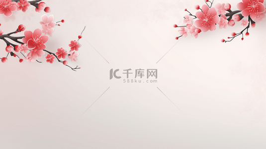 中国风传统简约花朵装饰简约背景39