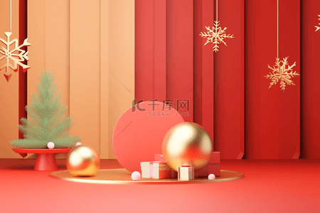 雪花相间背景图片_圣诞节新年3d立体背景