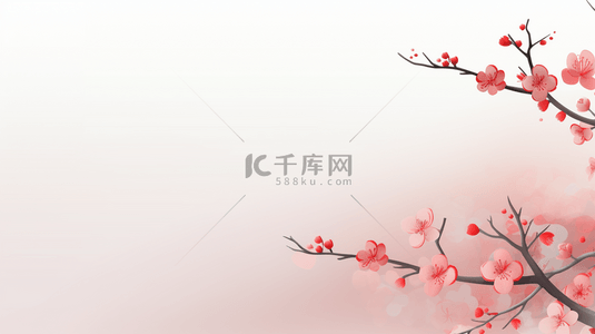中国风传统简约花朵装饰简约背景34