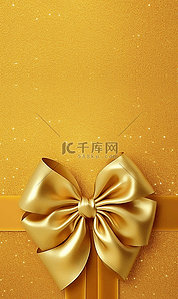 金色蝴蝶结星光圣诞节背景