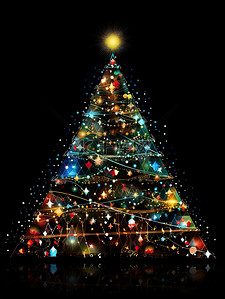 美妙的圣诞树与圣诞灯15