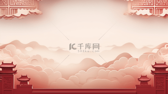 古典传统风背景图片_红色中国风喜庆创意背景