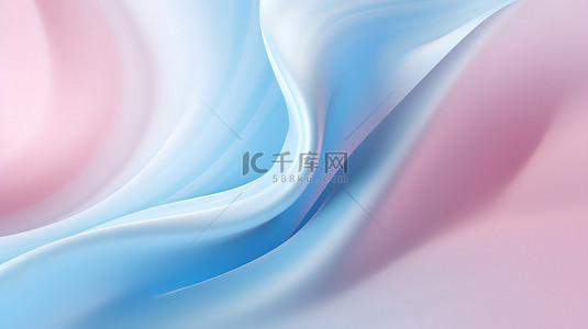浅粉色和浅蓝色流动曲线背景4
