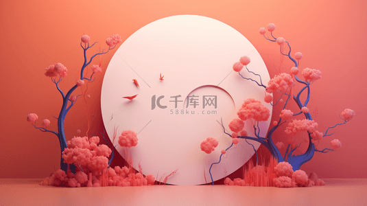 喜庆创意边框背景图片_红色中国风边框创意背景2