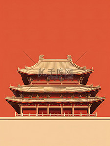 中国宫殿精致的建筑和屋檐10
