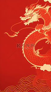 红色2024年新年中国红背景