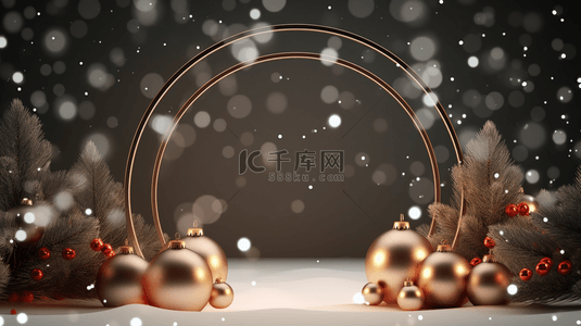圣诞节装饰圆环背景10