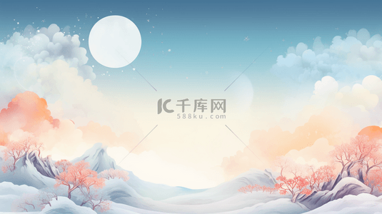 创意古典背景图片_中国风山水风景创意背景12