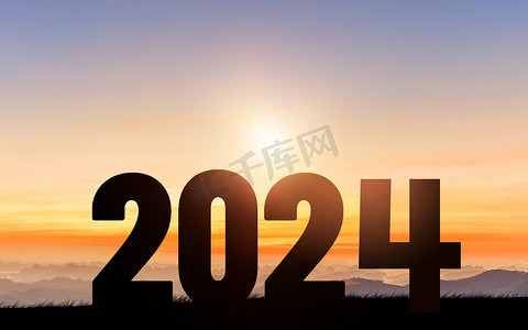 2024黄昏数字天空放置摄影图配图