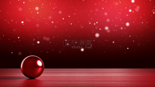 圣诞背景图片_红色圣诞球简约创意背景11