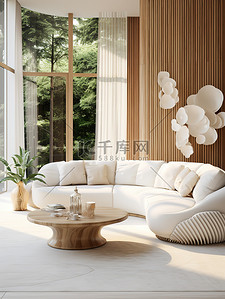 现代客厅设计白色家具15