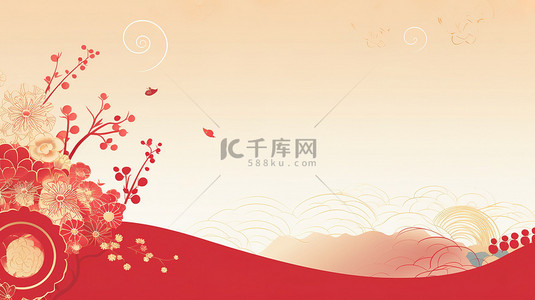 红色喜背景图片_庆祝新年新春红色背景8