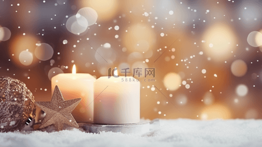 星光圣诞树背景图片_圣诞节唯美蜡烛创意背景4