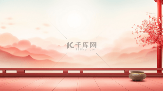 中国风山水纹理背景16