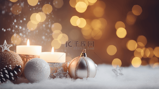 星光圣诞树背景图片_圣诞节唯美蜡烛创意背景12