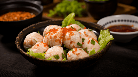 营养美味火锅食材虾丸